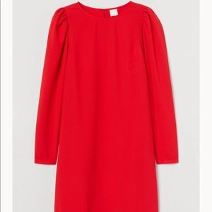 Brand new, H&M puffed sleeve red dress